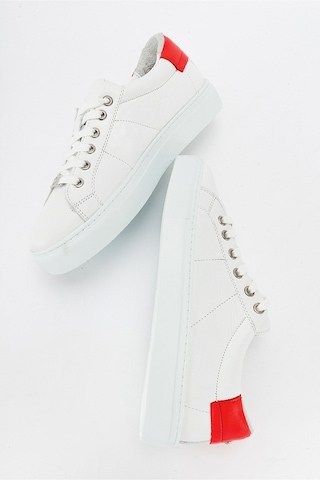 Luvishoes Ayverıe Beyaz Hakiki Deri Kadın Sneakers Beyaz