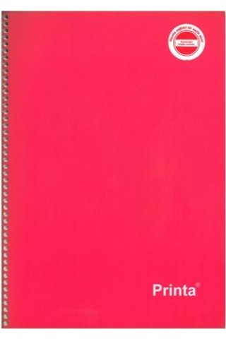 Ekofis Pirinta defter 160 Yp Çizgili A4 Spiralli PP.Kap. Kırmızı