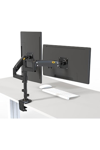North Bayou Nb H180 Amortisörlü Profosyonel 17 "27" Monitör Stand Çift Monitör Desteği 2-12 Kg