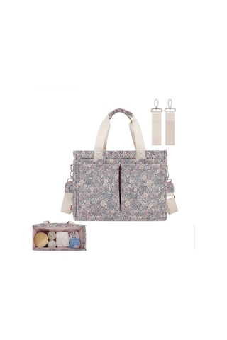 Bebek Bezi Düzenleyici Çanta Geniş Çiçek Çantası, Askılı, Hafif Seyahat Saklama Çantası, Taşınabilir Bebek Bezleri, Islak Mendiller, Oyuncaklar Ve Bebek Ürünleri Saklama Çantaları, Ebeveynler İçin İdeal Diğer