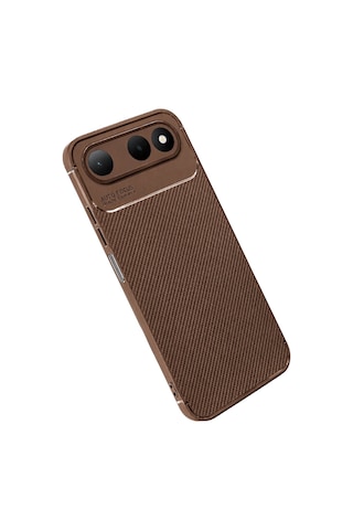 Tecno Spark 50 5g Auto Focus Karbon Kapak - Kahverengi Çokrenkli 11147012