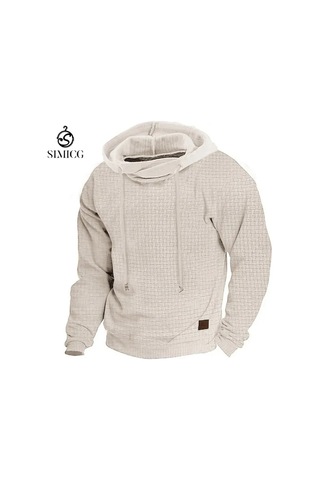 Yeni Uzun Kollu Kapüşonlu Erkek Sweatshirt'ü Bej