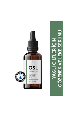 OSL Omega Skin Lab Niacinamide Zinc Yağlı Ciltler İçin Gözenek Ve Leke Serumu 30 ML