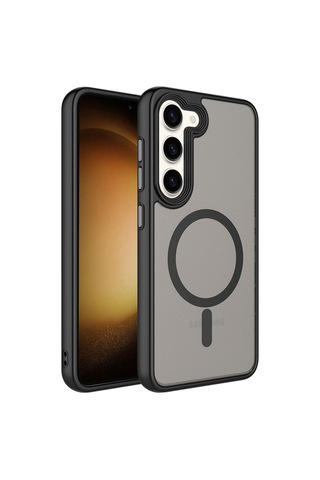 Galaxy Uyumlu S23 Plus Kılıf Mat Arka Yüzey Wireless Şarj Özellikli Casen Flet Magsafe Kılıf