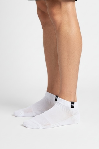 Allunique Coolmax Beyaz Yarım Havlu Dikişsiz Unisex Patik Spor Çorabı Beyaz