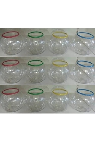 Plastik Yuvarlak Fanus 1 Adet 15 Cm (K)