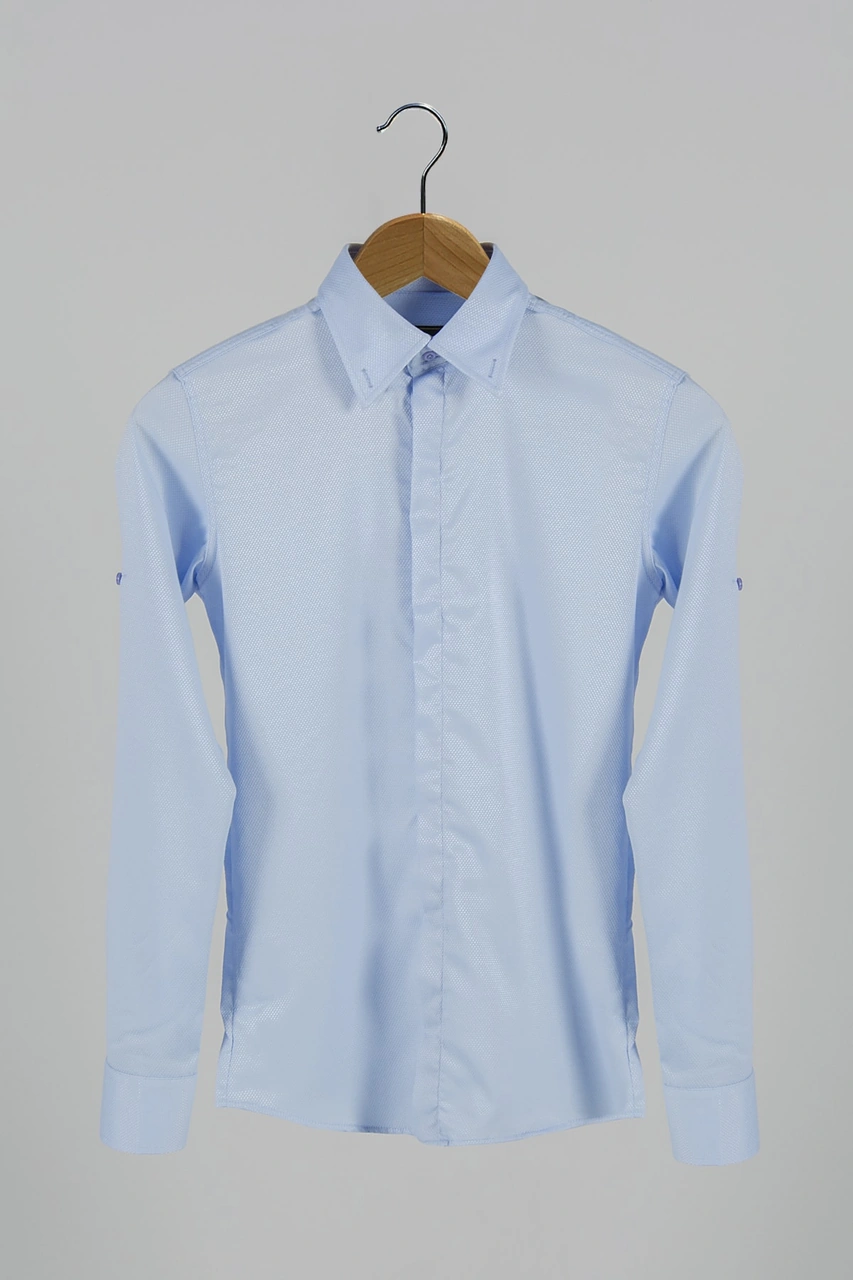Veaven Erkek Slim Fit Klasik Gömlek Vavn9y-4300424-01 Mavi Mavi