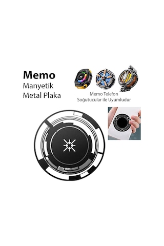 Memo Manyetik Metal Halka - Memo Telefon Soğutucu Uyumlu Cx07-cx08 Ve Manyetik Tüm Modeller