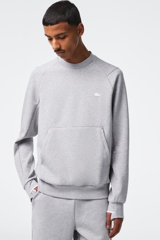 Lacoste Men's Classic Fit Organik Pamuk Bisiklet Yaka Gri Sweatshirt