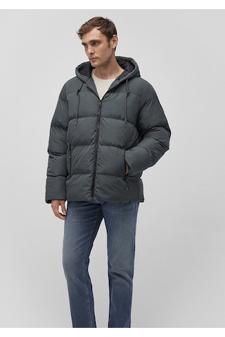 Mavi - Kapüşonlu Yeşil Şişme Mont 0110349-71598 Yeşil