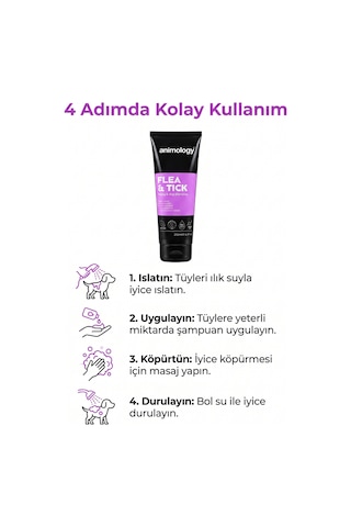 Animology Flea Tick Pire ve Kene Köpek Şampuanı 250 ML