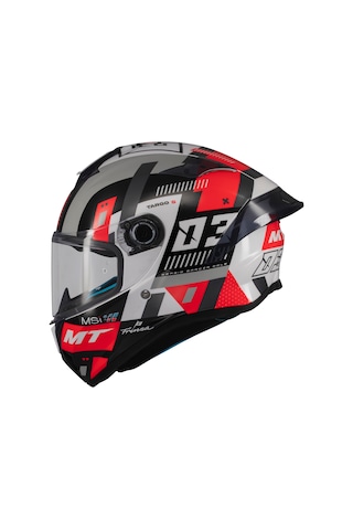 Kask Mt Helmets Targo S B5 Kırmızı Sergio Garcia Motosiklet Kaskı Kırmızı