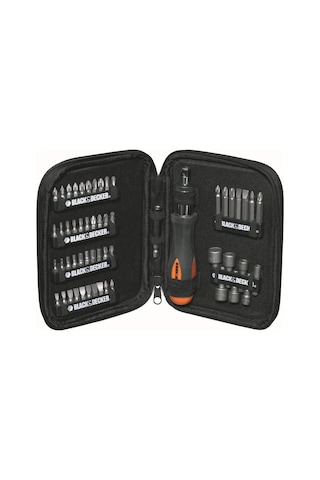 Black+Decker A7104-XJ 56 Parça Cırcırlı Tornavida Aksesuar Seti