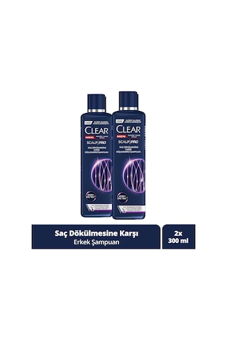 Clear Men Scalp Pro Güçlendirici Şampuan Saç Dökülmesine Ve Kepeğe Karşı Etkili 300 Ml X2
