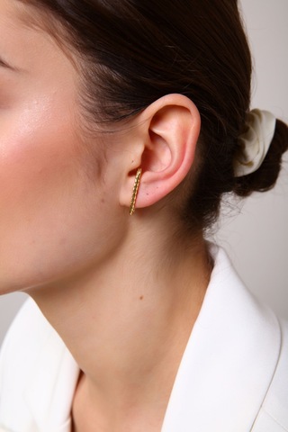 Gold Renk Burgu Earcuff Altın
