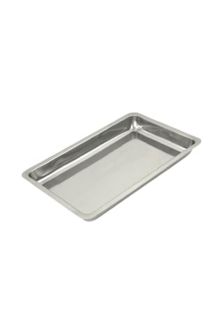 Çelik Meze Küveti 43 Cm Paslanmaz Çelik Tabak Gri
