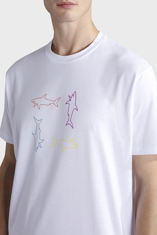 Paul & Shark Erkek T Shirt 24411088 010 Beyaz Beyaz