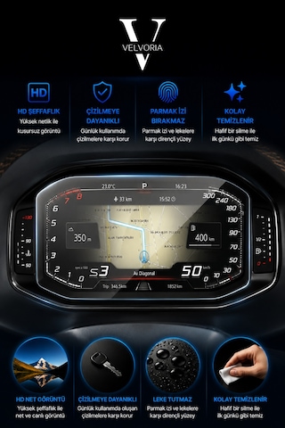 Seat Leon Hayalet Ekran Dijital Gösterge Panel Ekran Nano Koruyucu