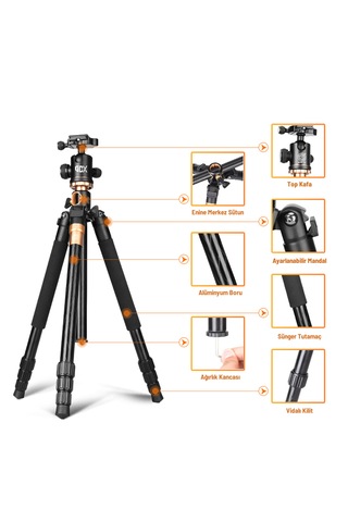 Gdx Trp Bm 777 Yatay Dikey Makro Fotoğraf Monopod Ve Video Slr Ka
