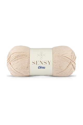 Sensy Chino El Örgü İpi Kazak Bluz Yelek Hırka İpi Tunik Amigurumi İp Sütlü Kahve 100 Gr - 330 M