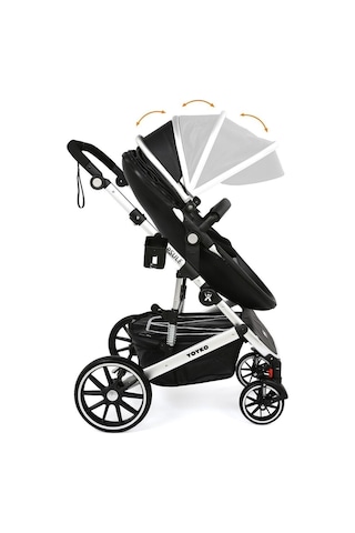 Ultra Lüx Capsule Egg Travel Sistem Bebek Arabası Siyah Silver