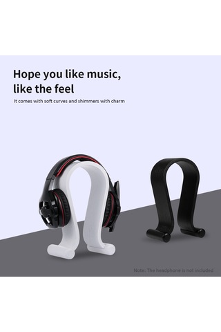 Teltree Samdı Ahşap Kulaklık Tutucusu, Siyah Omega Desenli Oyuncu Kulaklık Sandalyesi, Ev/ofis Masaüstü Stantı