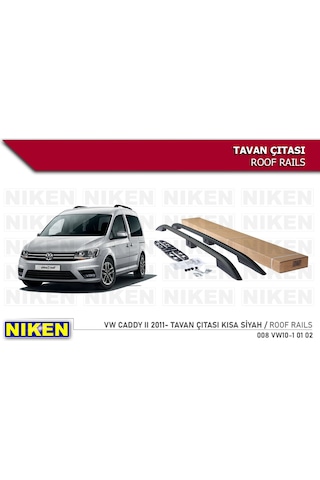 Volkswagen Caddy Tavan Çıtası Tavan Bar 2011 - 2021 Siyah Çıta