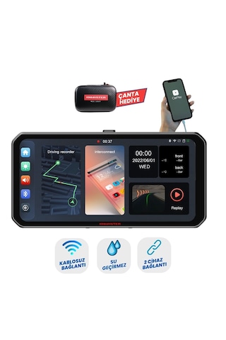 Knmaster Motoplay 1000 6.25 Kablosuz Carplay & Android Auto De