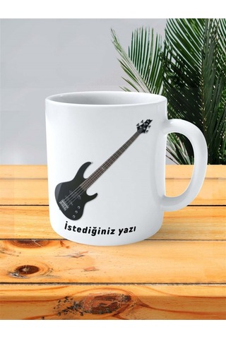 Elektrogitar Baskılı Kupa Bardak Kişiye Özel Model 1 Çok Renkli