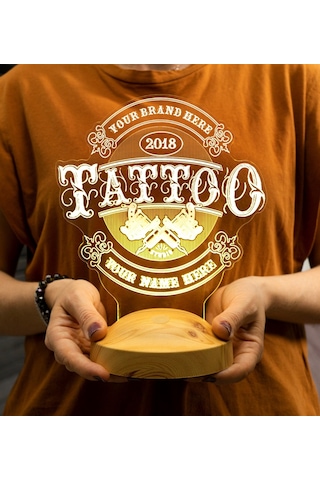 Tattoo, Dövme Severlere Hediye, Dövmeci Hediyesi, Tattoo Artistlerine Hediye Led Lamba