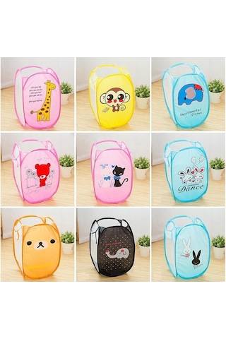 Oyuncak Ve Çamaşır Sepeti - Hayvan Figürlü - Yeni Dev Boy Çok Renkli