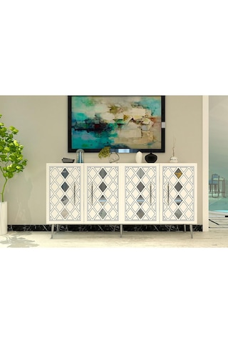 Domect Kb150 Konsol Beyaz-gümüş