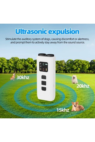 Willowhaven Beyaz Ultimate Dog Trainer: 3x Sonic, 33ft Menzil, Şarj Edilebilir İnsancıl Havlama Kontrol Cihazı