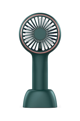 Ranyeek Usb Şarjlı El Ve Masaüstü 2-in-1 Mini Fan, 3 Hızlı Doğal Rüzgar, Taşınabilir Soğukluk, 2021 Yeni Model Yeşil