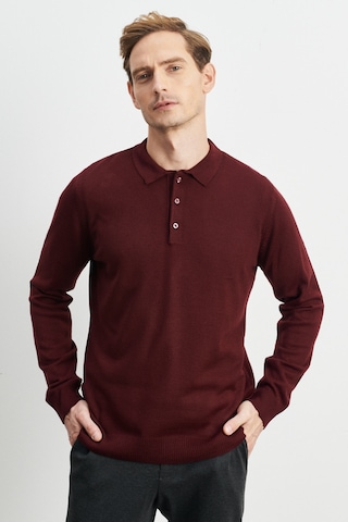 Altinyildiz Classics Erkek Bordo Tüylenme Yapmayan Anti Pilling Kumaş Standart Fit Polo Yaka Triko 4A4923100003BRDM Bordo
