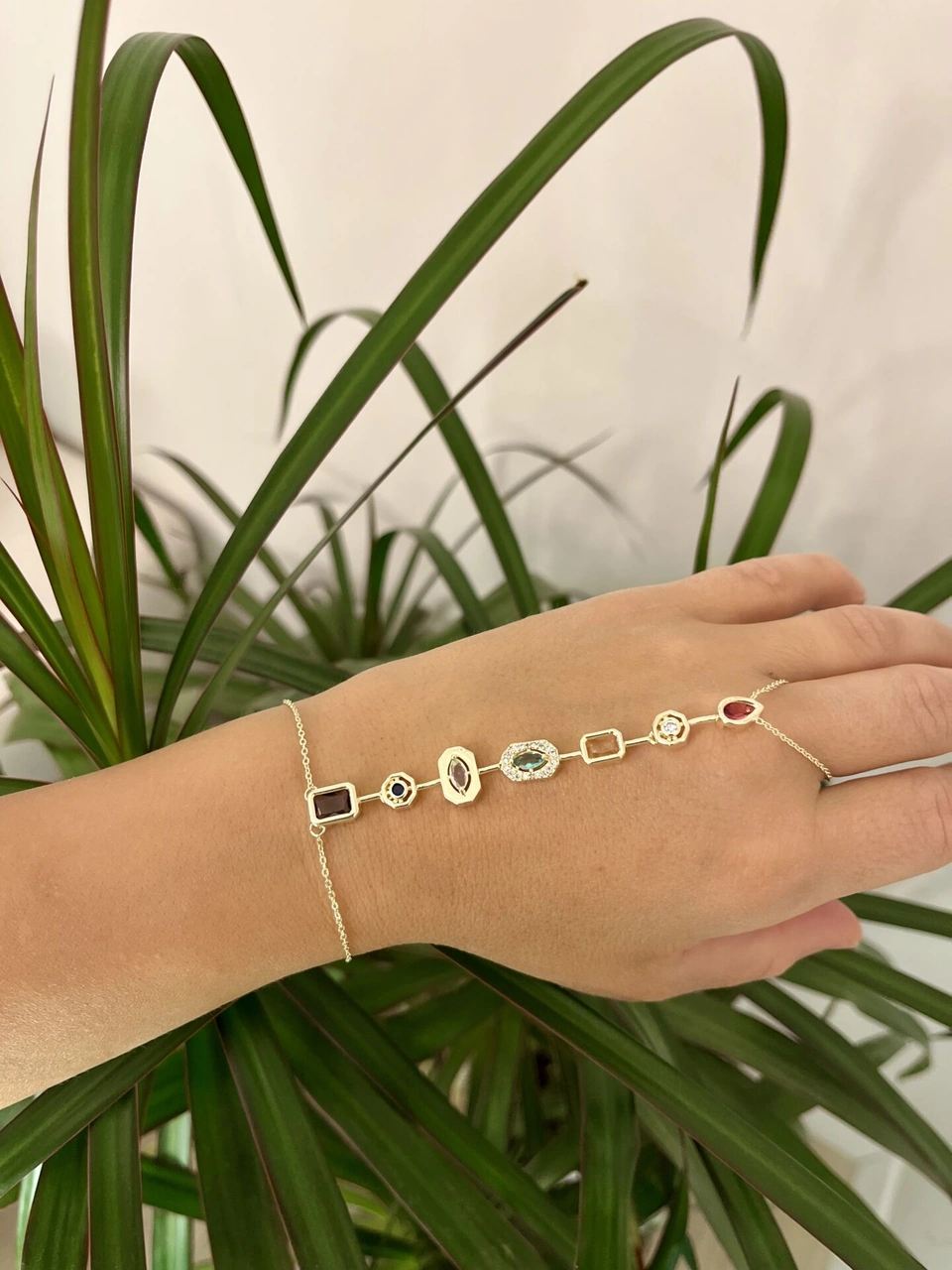 Altın Renkli Taşlı Şahmeran Çok Renkli