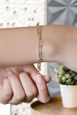 Altın Ataş Bileklik 14 K (22 Cm) Sarı Altın