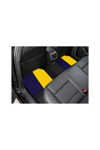 Oem Yarı Lacivert Yarı Sarı Split Tasarımlı 4 Parça Üniversal Halı Paspas Seti