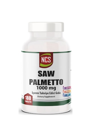 Ncs Saw Palmetto 1000 MG Pumpkin Biotin Zinc Complex 180 Tablet