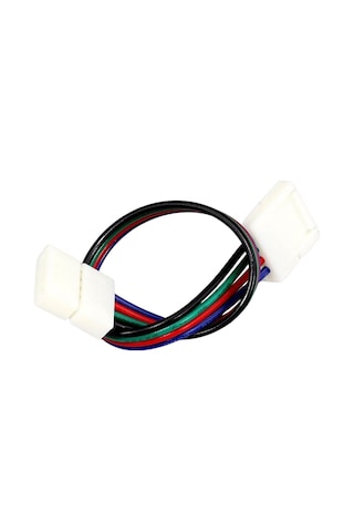 Rgb Şerit Led Birleştirme Aparatı Kablolu 4 Lü Çift Yönlü 5 Adet