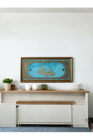 Mevlana Temali Hat Sanatı Tablo 40x80 Cm