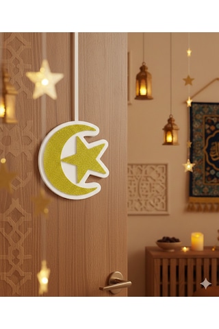 Dodomar 22 X 23,5 Cm Strafor Ramazan Ay-yıldız Duvar Ve Dekor Süsü