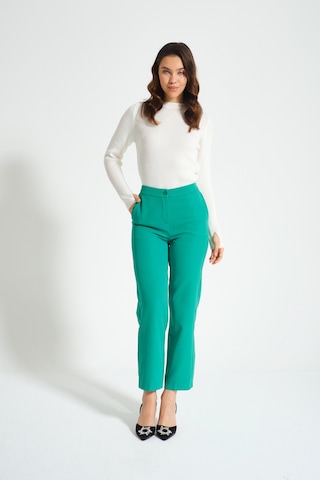 Mizalle Double Basic Yeşil Pantolon Yeşil