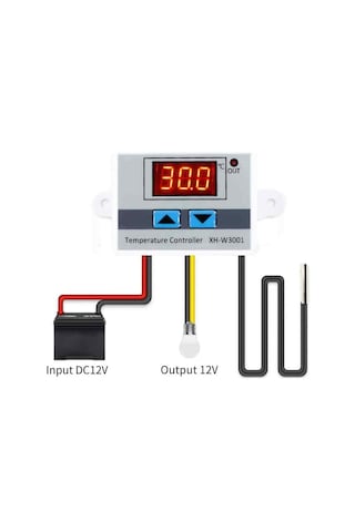 Xh-w3001 12v Dc Dijital Termostat Akvaryum Kuluçka Classic