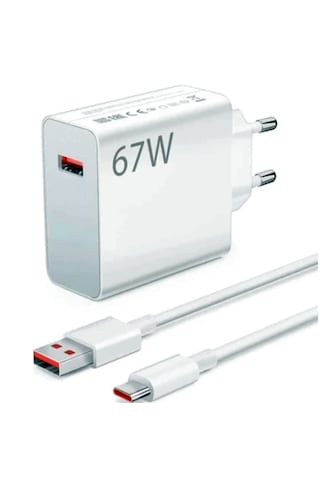 Xiaomi Redmi Uyumlu Usb Type-c 6a 67w Hızlı Şarj Cihazı Beyaz