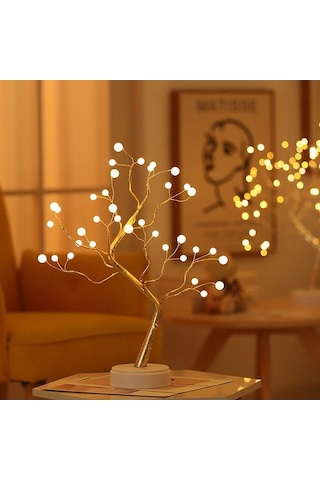 Dancemonkey 36 Adet Led Bonsai Ağaç Işıkları Usb/pil, Noel Düğün Ev Dekor Masa Lambası Çok Renkli Çok Renkli