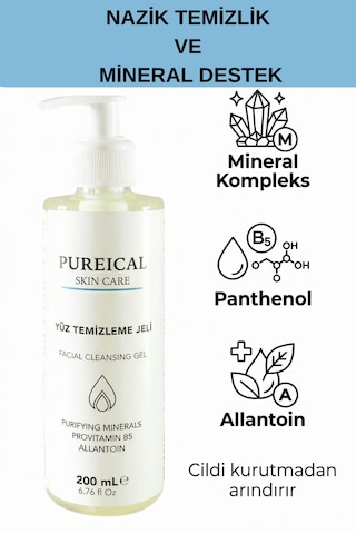 Pureical Nemlendirici Yüz Temizleme Jeli 200 ML