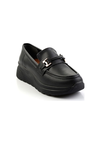 Bambi Siyah Kadın Loafer Ayakkabı K01179769709 Siyah