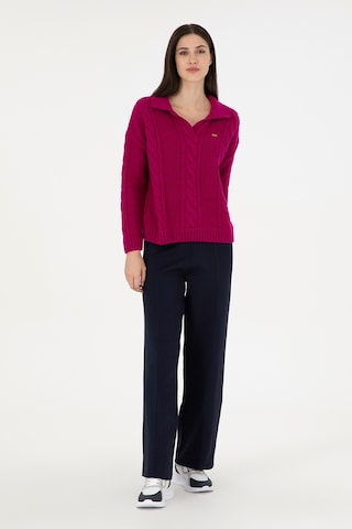 U.S. Polo Assn. Kadın Lacivert Loose Fit Triko Pantolon 50293068-VR033