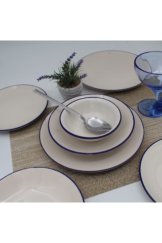 Royal 24 Parça 6 Kişilik Yemek Takımı- Kobalt File